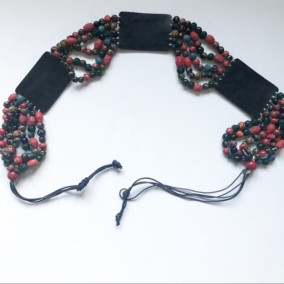 Elephant Beaded Tie Belt - Picture 2 of 7